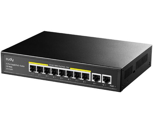 CUDY GS1010PE 10-PORT GIGABIT POE+ SWITCH