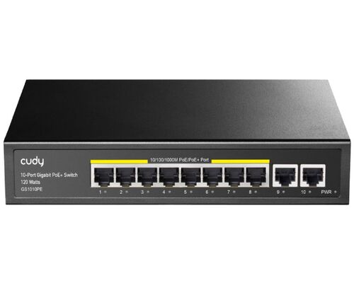 CUDY GS1010PE 10-PORT GIGABIT POE+ SWITCH