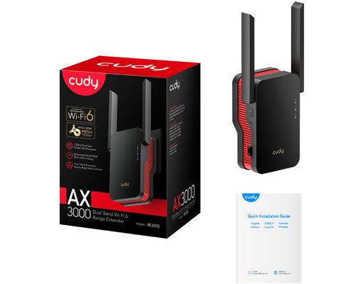 CUDY RE3000 AX3000 DUAL BAND WI-FI 6 RANGE EXTENDER