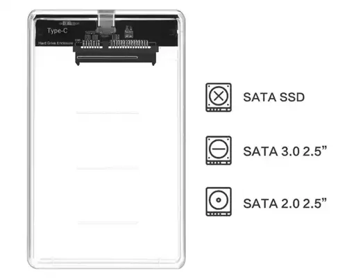 HDD RACK 2.5 SATA USB TIP C 3.0 LINKOM TRANSPARENTNI