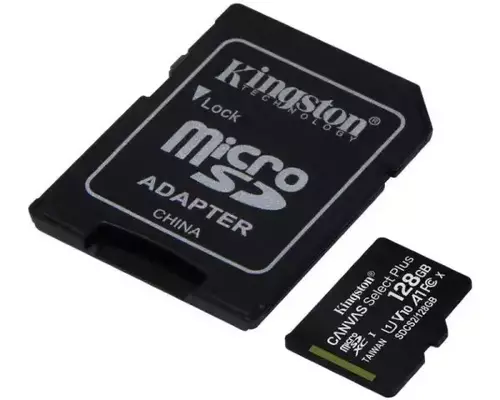 MICRO SD CARD 128GB KINGSTON + ADAPTER CLASS 10 SDCS2/128GB