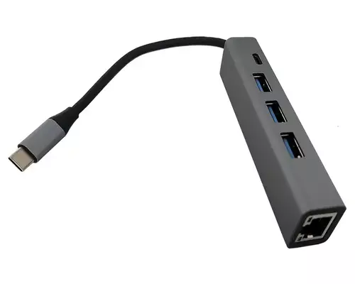 ADAPTER KONVERTER USB TIP C-3XUSB 3.0+RJ45 LINKOM