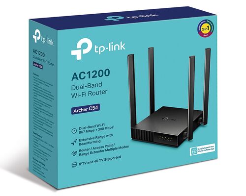 TP-LINK ARCHER C54 AC1200 BEŽIČNI DUAL BAND RUTER