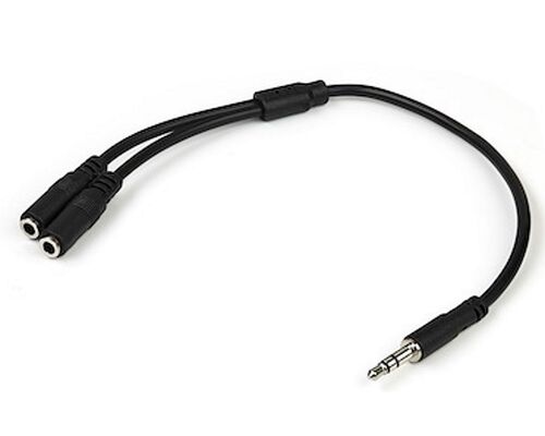 E-GREEN ADAPTER AUDIO 3.5MM STEREO (M) - 2X 3.5MM STEREO (F)