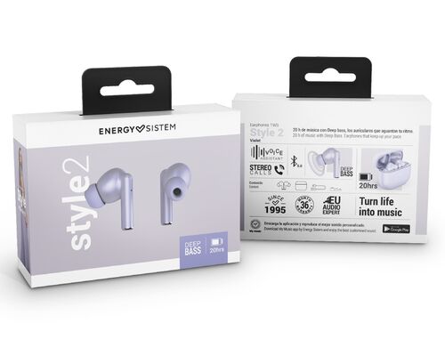 ENERGY SISTEM STYLE 2 VIOLET TRUE WIRELESS BEŽIČNE SLUŠALICE LJUBIČASTE (M45296)