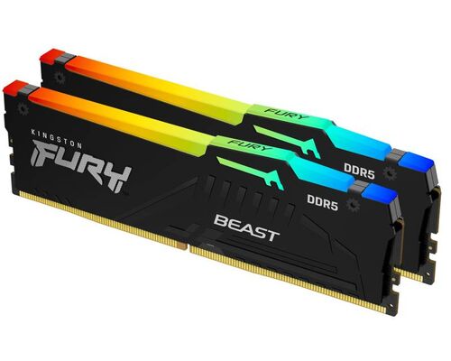 KINGSTON DIMM DDR5 64GB (2X32GB KIT) 6000MT/S KF560C36BBEAK2-64 FURY BEAST RGB EXPO