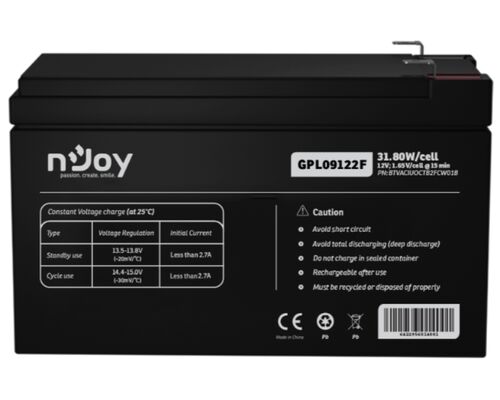 NJOY GPL09122F BATERIJA ZA UPS 12V 9AH (BTVACIUOCTB2FCW01B)