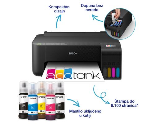 EPSON L1250 ECOTANK ITS WIRELESS (4 BOJE) INKJET ŠTAMPAČ