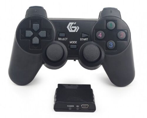 JPD-WDV-01 GEMBIRD BEZICNI GAMEPAD SA DVOSTRUKOM VIBRACIJOM, PS2 / PS3 / PC