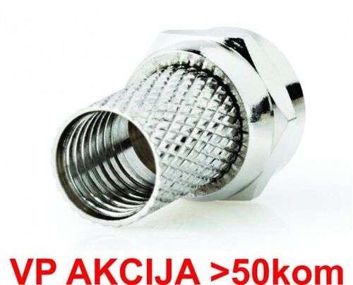 CON-FC-001 **  F MUSKI KONEKTOR ZA RG6 KABL, 6.6MM, ZINC ALLOY MIN.25KOM (10,4)