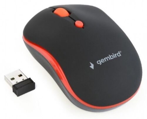 MUSW-4B-03-R GEMBIRD BEZICNI MIS 2,4GHZ OPTICKI USB 800-1600DPI BLACK/RED 103MM