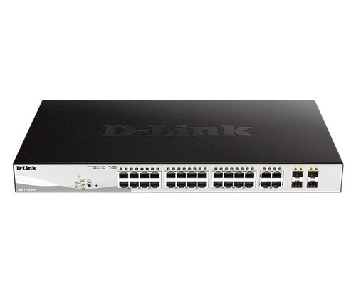 D-LINK 28G 4XSFP WEB UPRAVLJIVI SWITCH POE 193W DGS-1210-28P