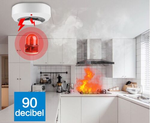 SMART-SMOKE GEMBIRD ZIGBEE WIFI PAMETNI SENZOR DETEKTOR DIMA 80DB ALARM POZARA