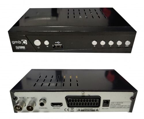 GMB-TDT-033 ** DVB-T2/C SET TOP BOX USB/HDMI/SCART/RF-OUT, PVR, FULL HD,H264, HDMI-KABL (1319)