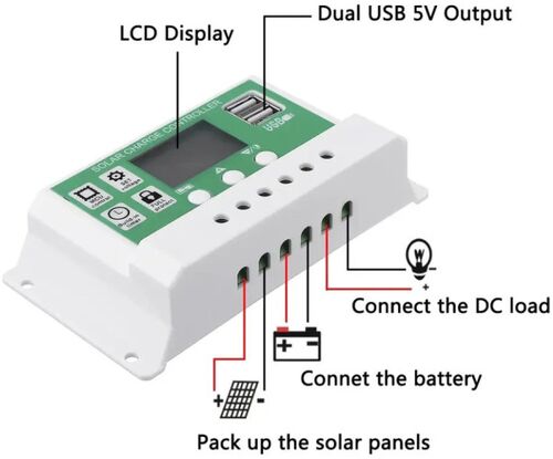 SOL-CONTROL30AG GMB PV SOLARNI REGULATOR PUNJENJA 30A/20A/10A 12V/24V AUTOMATSKI PODESIVI PWM LCD