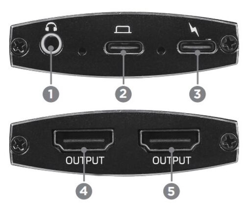 A-CM-HDMIF2-01 GEMBIRD USB-C TO DUAL HDMI ADAPTER, 4K 60HZ, BLACK