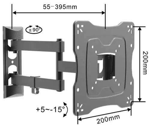 NOSAČ ZA TV LINKOM 17-42/MAX VESA 200X200/30KG/ZGLOBNI