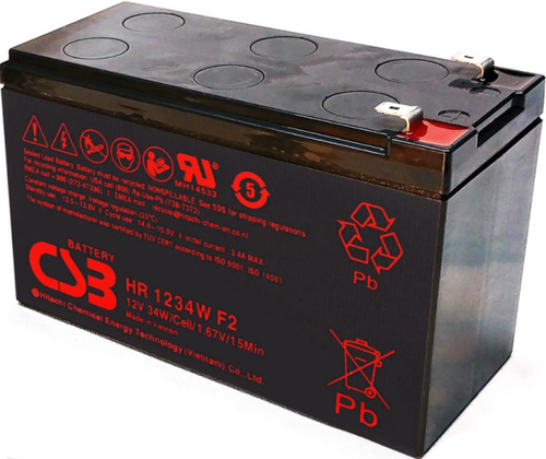 CSB 12V-9AH, HR1234W OLOVNA VRLA BATERIJA, 152&#215;65&#215;99, 2.5KG, BLACK