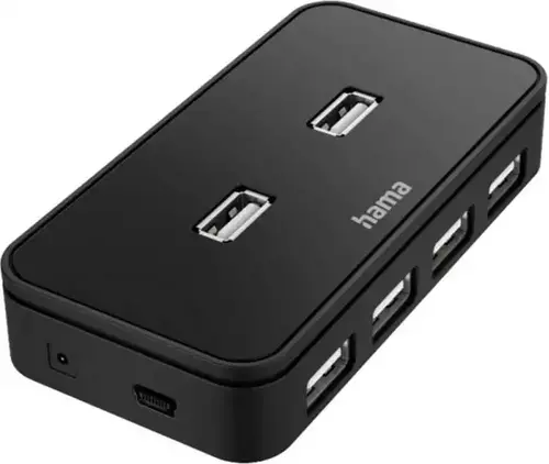 USB HUB 7 PORT HAMA 2.0 200123 BLACK SA NAPAJANJEM