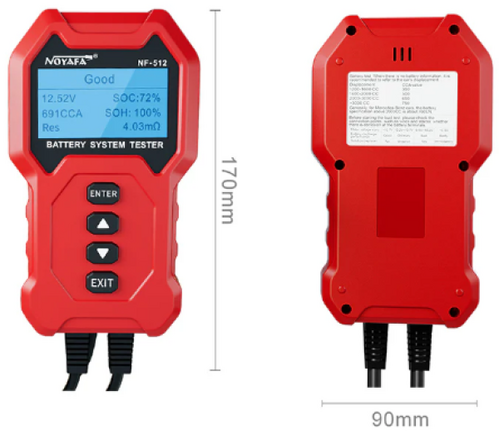 NOYAFA NF-512 TESTER SISTEMA BATERIJA