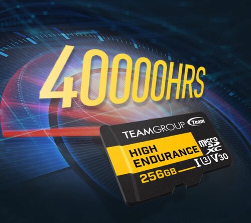 TEAMGROUP MICRO SDXC 256GB HIGH ENDURANCE UHS-I U3 V30,100/50MB/S, THUSDX256GIV3002 ZA VIDEO NADZOR!