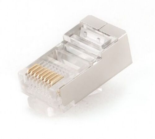 PLUG5SP/100 GEMBIRD SHIELDED MODULAR 30U GOLD PLATED LAN KONEKTOR CAT5 FTP SFTP, RJ45(PAK.100KOM)