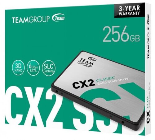 TEAMGROUP 2.5 256GB SSD SATA3 CX2 7MM 520/430 MB/S T253X6256G0C101