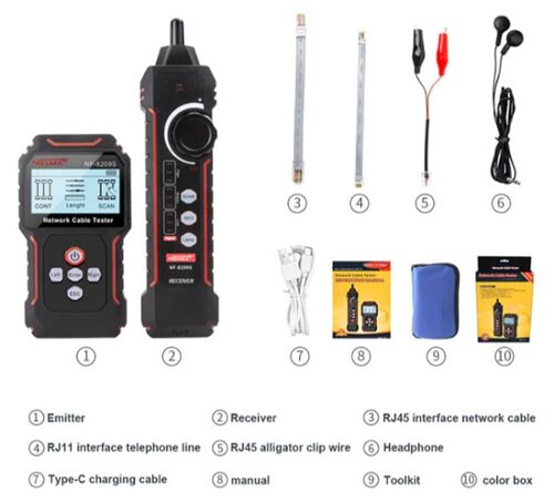 TESTER KABLOVSKI LAN POE NOYAFA NF-8209S POE LAN TESTER I TRAGAC KABLOVA