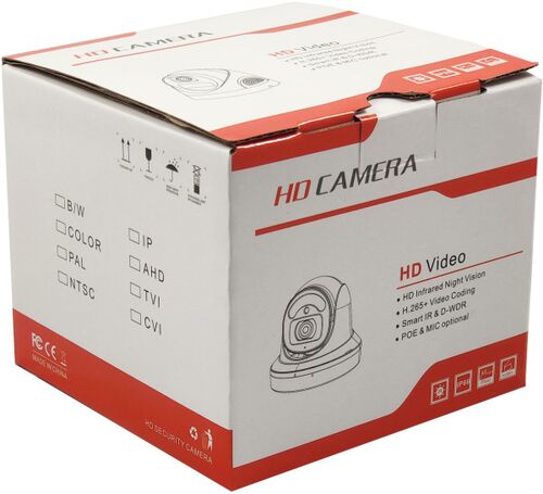 CAM-AHD5MP-DHM20W GMB DOME KAMERA 5 MPIX 2.8MM AUDIO 20M FULL COLOR AHD/TVI/CVI/CVBS, AUDIO MIC