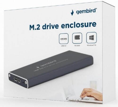 EE2280-U3C-01 GEMBIRD KUCISTE ZA M.2 SSD (NGFF) MEMORIJU USB3.0 BLACK