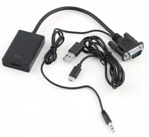 ADAPTER KONVERTER VGA NA HDMI + AUX 3.5MM KETTZ