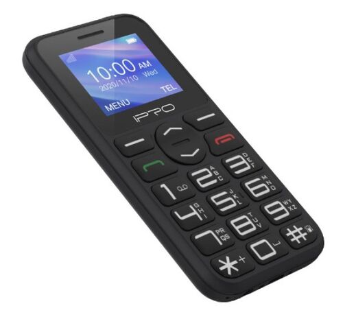 IPRO SENIOR F183 32MB, MOBILNI TELEFON DUALSIM, 3,5MM, LAMPA, MP3, MP4, KAMERA, CRNI