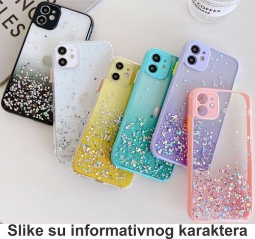 MCTK6-IPHONE 13 * FURTROLA 3D SPARKLING STAR SILICONE BLACK (139)