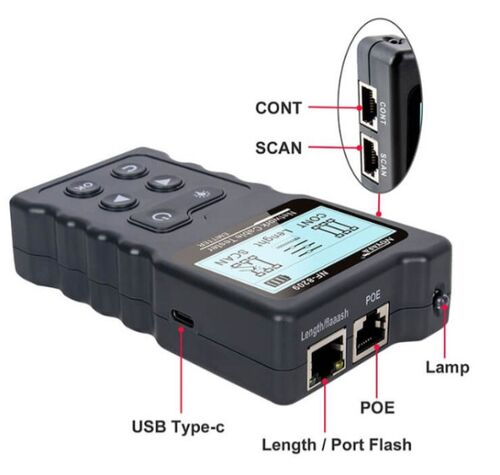 TESTER KABLOVSKI LAN POE NOYAFA NF-8209 DIGITAL, ANALOG, I POE LAN TESTER I TRAGAC KABLOVA