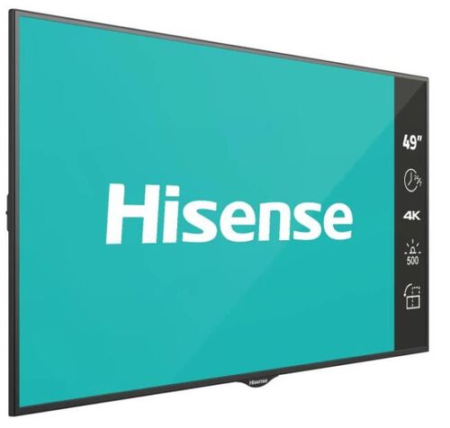 MONITOR HISENSE 49 INCA 49BM66AE 4K UHD 500 NITA DIGITAL SIGNAGE DISPLAY - 24/7 OPERATION