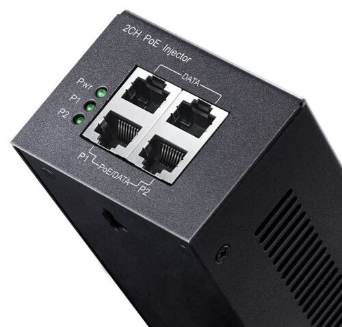 CUDY POE220 2X 30W GIGABIT POE+/POE INJECTOR, 802.3AT/802.3AF STANDARD, DATA POWER 100 METERS, METAL