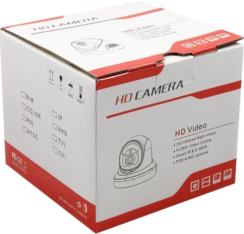 CAM-IP5MP-DHM20W GMB KAMERA 5 MPIX APP P6SLITE, 2.8MM 25M FULL COLOR DOME, AUDIO MIC, POE