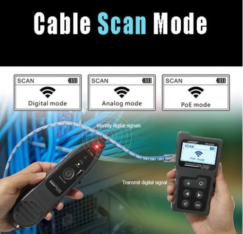 TESTER KABLOVSKI LAN POE NOYAFA NF-8209 DIGITAL, ANALOG, I POE LAN TESTER I TRAGAC KABLOVA