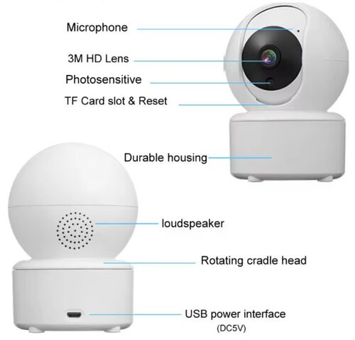 CAM-IP3MP-Q7 GMB KAMERA 3 MPIX MICROSD ICSEE XMEYE PRO APP TWO-WAY VOICE PTZ 3,6MM