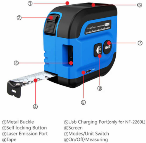 NOYAFA NF-2260L LASERSKA TRAKA ZA MERENJE UDALJENOSTI