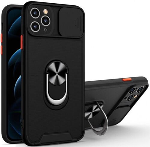 MCTR8-IPHONE 11 PRO *  FUTROLA MAGNETIC DEFENDER SILICONE BLACK (239)