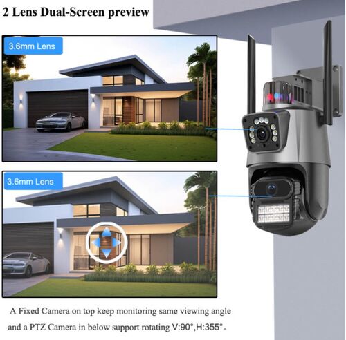 CAM-IP6MP-EP11-QQ GMB KAMERA 6 MPIX MICROSD ICSEE XMEYE PRO APP TWO-WAY VOICE PTZ IP66,3.6MM+3.6MM