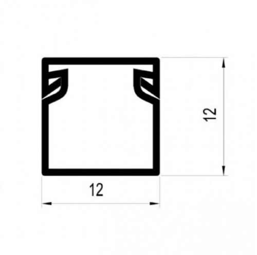 KANALICA ME-12X12MM 2M KABLOVSKI KANAL PVC