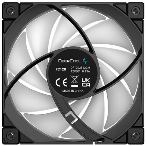 DEEPCOOL FC120 ARGB * 120X120X25MM HYDRO BEARING VENTILATOR, 500-1800RPM, 28DBA, 62CFM, 4-PIN