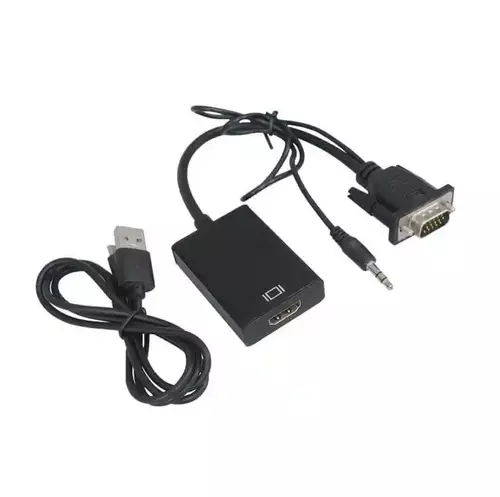 ADAPTER KONVERTER VGA NA HDMI + AUX 3.5MM KETTZ