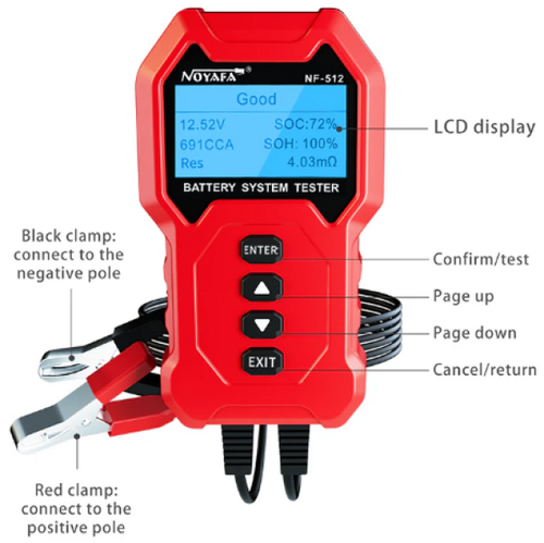 NOYAFA NF-512 TESTER SISTEMA BATERIJA