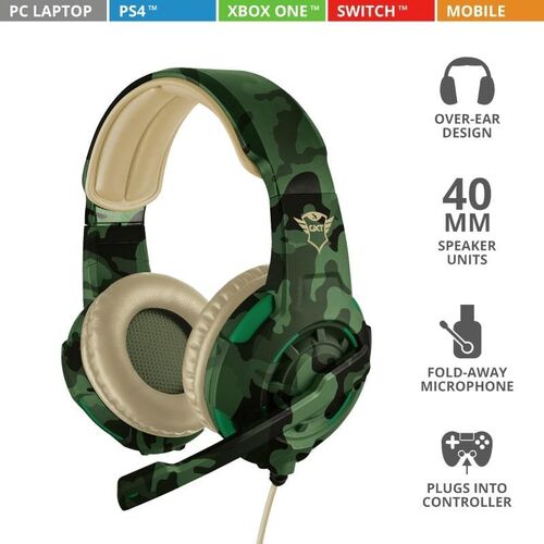 TRUST GXT 310C RADIUS GAMING HEADSET - JUNGLE CAMO (22207)