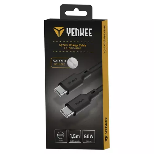 KABL USB TIP C-TIP C YENKEE YCU C115 BK 1.5M