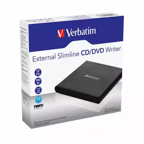 USB DVD+-R/RW VERBATIM SLIMLINE EKSTERNI REZAC