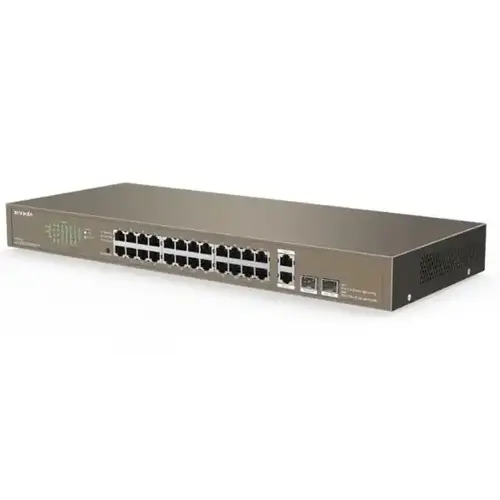 SVIČ 10/100 24-PORT  TENDA TEF1026F + 2 GIGABIT BASE-X SFP PORTS